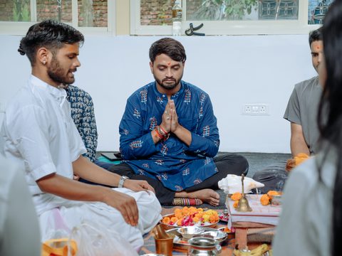 Traditional yoga philosophy class · Kerala